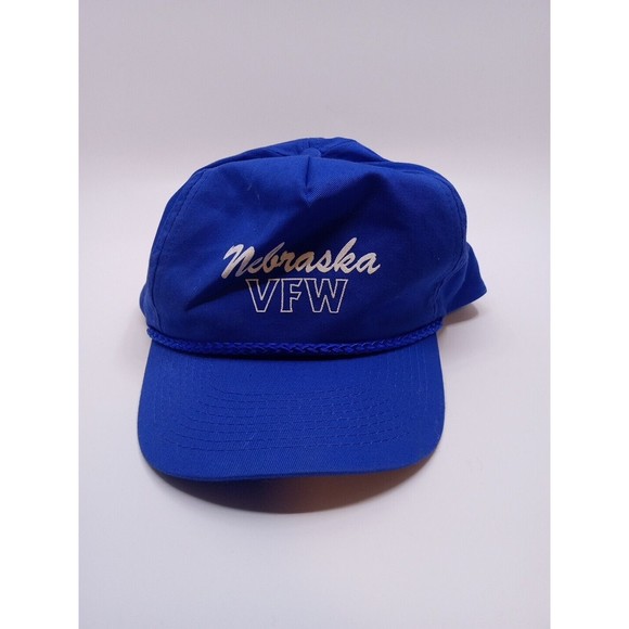 Vintage Hat Cap Snapback Blue Casual Ironic  Mens Nebraska VFW - Picture 1 of 3